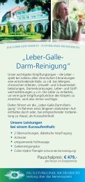 „Leber-Galle- Darm-Reinigung“ - HG Naturklinik Michelrieth