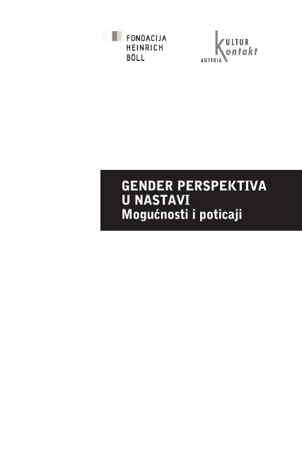 Gender perspektiva u nastavi - mogu}nosti i poticaji - Fondacija ...