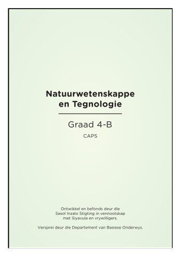 Natuurwetenskappe en Tegnologie Graad 4-B - Thunderbolt Kids