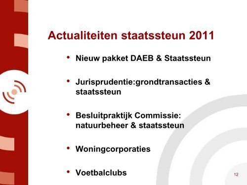 Actualiteiten aanbesteden en staatssteun