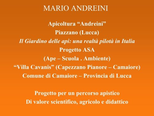 Il Giardino delle Api (Progetto ASA