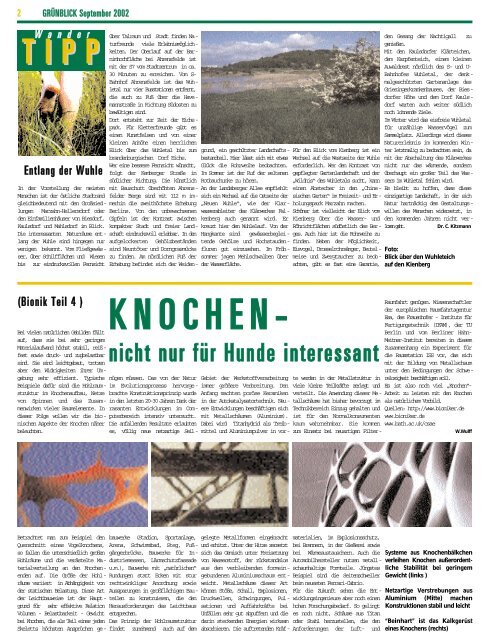 Umweltblatt Nr. 50, Ausgabe September 02 - Naturschutzstation ...