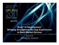 Brew® UI Development: Bringing Smartphone-like App ... - Uplinq