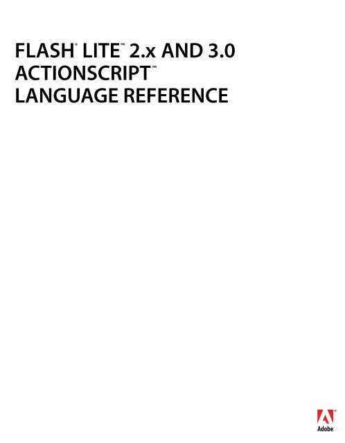 FLASH® LITE™ 2.x - Adobe Help and Support