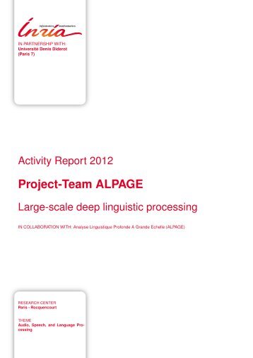 Project-Team ALPAGE - RAweb - Inria