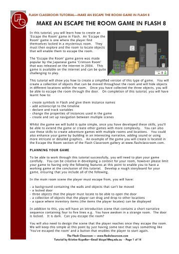 Escape The Room Flash Tutorial Escape The Room Flash Tutorial