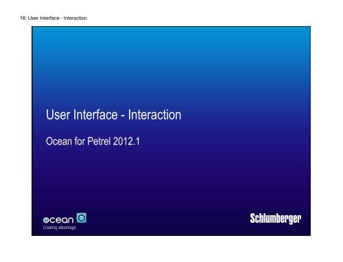 Slides - Ocean - Schlumberger