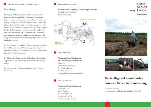 Heidepflege auf munitionsbe- lasteten Flächen in Brandenburg
