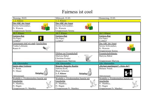 Informationen zur Themenwoche "Fairness ist Cool"