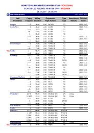 NONSTOP-LINIENFLÜGE WINTER 07/08 - VORSCHAU ...