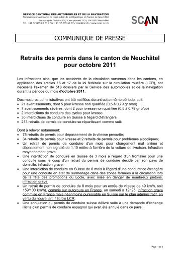 Octobre 2011 - Canton de Neuchâtel