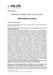 26 juin 2012 (pdf/85Kb) - Canton de Neuchâtel