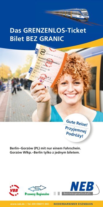 Das GRENZENLOS-Ticket Bilet BEZ GRANIC - NEB