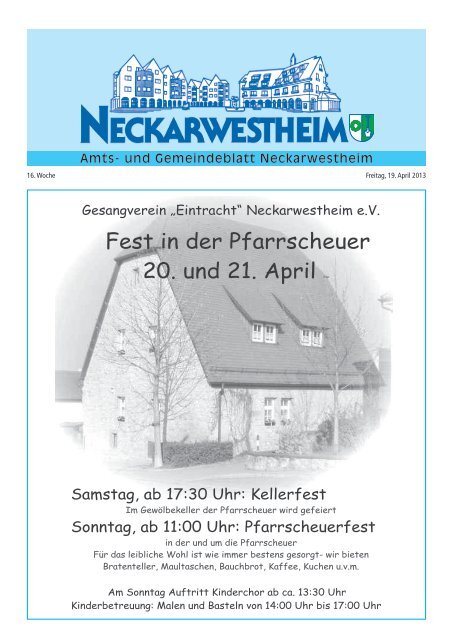Kalenderwoche 16 (erschienen am 19.04.2013) - Gemeinde ...