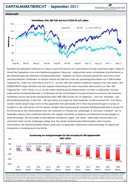 KAPITALMARKTBERICHT - Bankhaus Neelmeyer AG