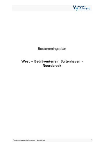 Bestemmingsplan Buitenhaven Noordbroek ... - Gemeente Almelo