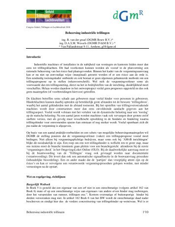 Beheersing ind Beheersing industriële trillingen 1/10 - DGMR