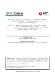 Pulse Pressure Amplification, Arterial Stiffness, and ... - Hypertension