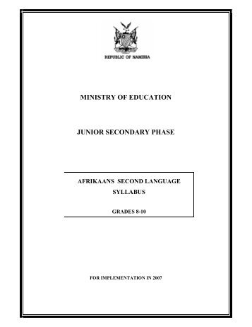 JSC Afr L2 Syllabus updated 8 October 2006 - National Institute for ...