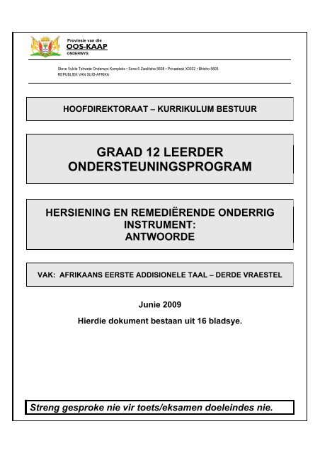 6 Afrikaans Eerste Addisi