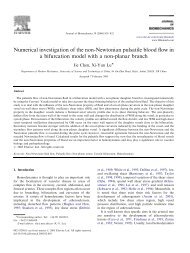 Numerical investigation of the non-Newtonian pulsatile blood flow in ...