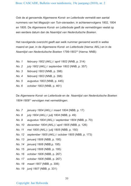 Jan Holwerda - Tuinhistorisch Genootschap Cascade