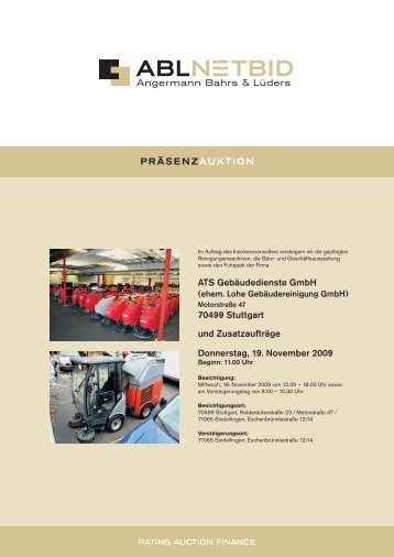 ATS Gebäudedienste GmbH 70499 Stuttgart und ... - NetBid