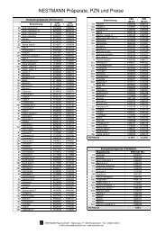NESTMANN Präparate, PZN und Preise