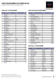 IHRE PROGRAMME AUF EINEN BLICK - NetCologne