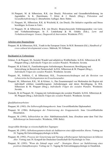 Curriculum Vitae - Friedrich-Schiller-Universität Jena