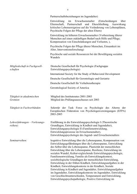 Curriculum Vitae - Friedrich-Schiller-Universität Jena