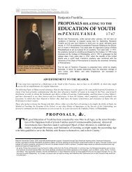 Benjamin Franklin, Proposals Relating to the Education of Youth in ...
