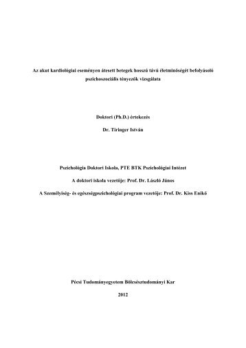 D-2012-Tiringer Istvan dr.pdf - pszichologia - Pécsi Tudományegyetem