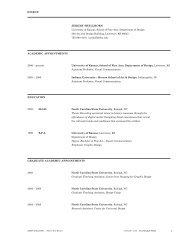 Resume - School of Architecture, Design and Planning - University ...