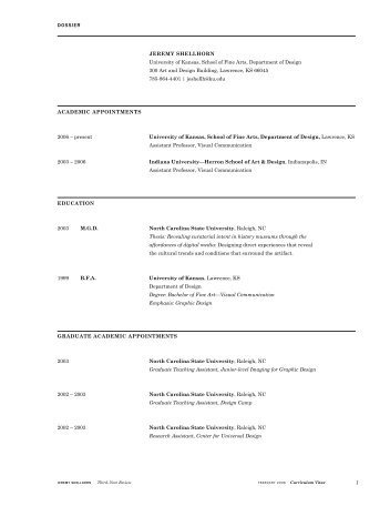 Resume - School of Architecture, Design and Planning - University ...