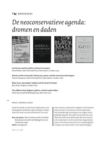 De neoconservatieve agenda: dromen en daden - Wiardi Beckman ...
