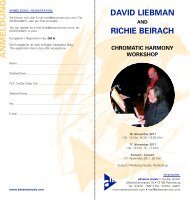 DAVID LIEBMAN RICHIE BEIRACH ANMELDUNG - Advance Music