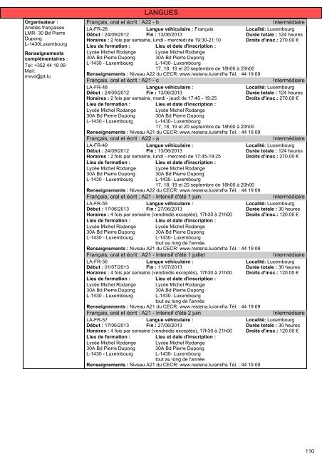 Cours pour adultes 2012/2013 - Ministère de l'éducation nationale ...