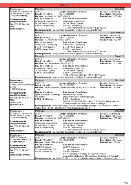 Cours pour adultes 2012/2013 - Ministère de l'éducation nationale ...