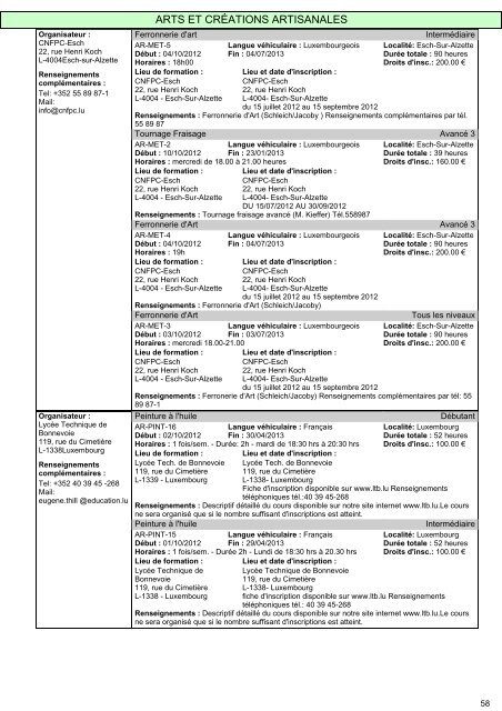 Cours pour adultes 2012/2013 - Ministère de l'éducation nationale ...