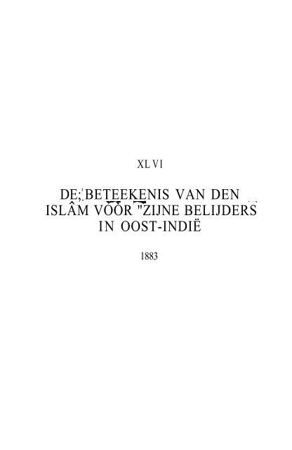 xlviii c. poensen, brieven over den islam uit de ... - OUDL Home