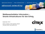 Citrix / Wettbewerbsfaktor Information - Networkers AG