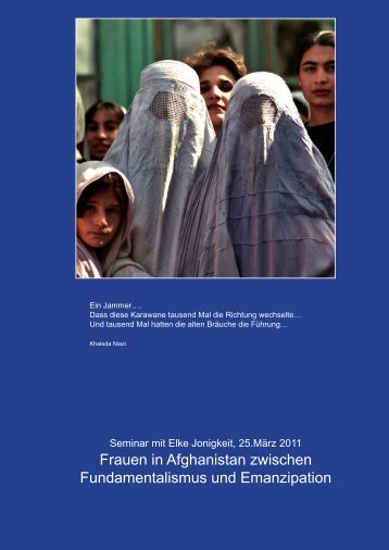 Frauen in Afghanistan zwischen Fundamentalismus und Emanzipation