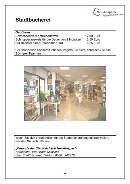 Infoheft - Neu-Anspach