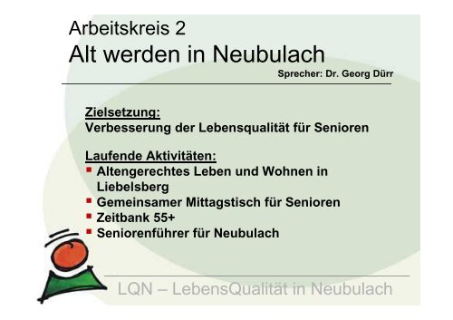 Lebensqualität in Neubulach - LQN-LEADER