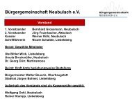 Bürgergemeinschaft Neubulach e.V.