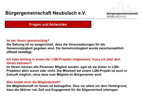 Bürgergemeinschaft Neubulach e.V.