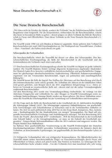 Vorstellung NeueDB (Pdf) - Neue Deutsche Burschenschaft