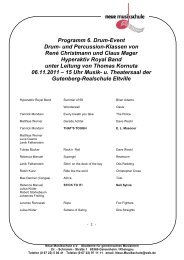 Programm 6. Drum-Event Drum - der Neuen Musikschule eV im ...
