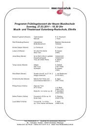 Programm Frühlingskonzert der Neuen Musikschule Sonntag, 27.03 ...